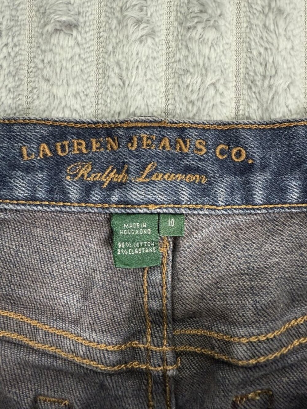 VTG Lauren Jeans Co Y2K Ralph Lauren Bootcut Jeans Womens 10 Blue Stretch Denim - Picture 3 of 9